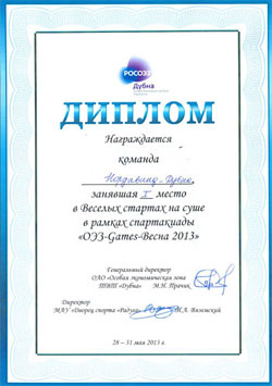 Команда ГК «Нордавинд» успешно выступила на Спартакиаде-2013 ОЭЗ «Дубна»